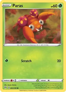 Pokemon TCG - DARKNESS ABLAZE - 003/189 - PARAS - Common