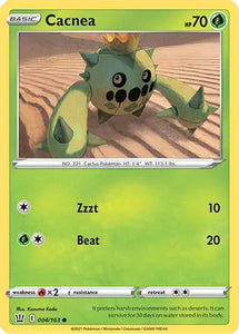 Pokemon TCG - BATTLE STYLES - 004/163 - CACNEA - Reverse Holo - Common