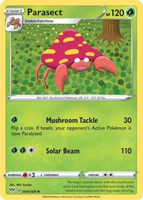 Pokemon TCG - DARKNESS ABLAZE - 004/189- PARASECT - Uncommon