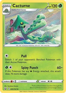 Pokemon - BATTLE STYLES - 005/163 - Cacturne - Reverse Holo - Uncommon