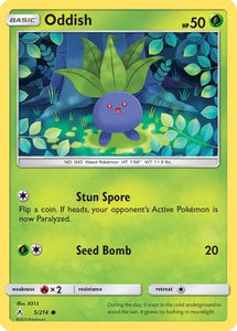 Pokemon TCG - UNBROKEN BONDS - 005/214 - ODDISH - Common