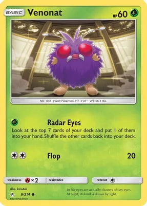 Pokemon TCG - UNBROKEN BONDS - 009/214 - VENONAT - Common