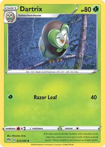 Pokemon TCG - DARKNESS ABLAZE - 012/189 - DARTRIX - Reverse Holo - Uncommon