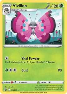 Pokemon - BATTLE STYLES - 013/163 - Vivillon - Reverse Holo - Rare