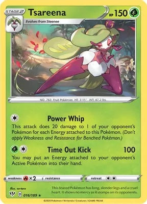 Pokemon TCG - DARKNESS ABLAZE - 016/189 - TSAREENA - Rare