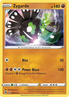 Pokemon TCG - CHAMPIONS PATH - 028/073 - ZYGARDE - Reverse Holo - Rare