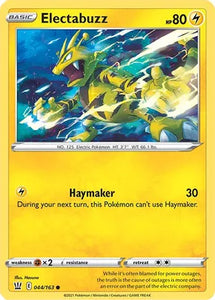 Pokemon TCG - BATTLE STYLES - 044/163 - ELECTABUZZ - Reverse Holo - Common