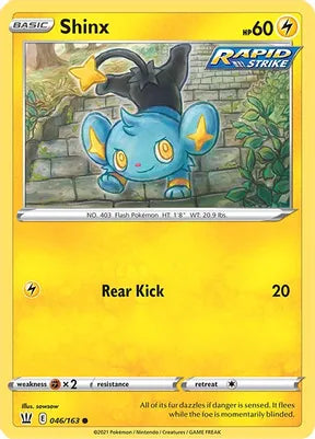 Pokemon TCG - BATTLE STYLES - 046/163 - SHINX - Common