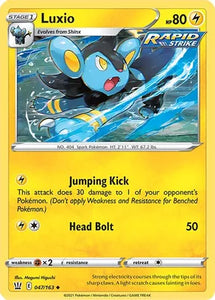 Pokemon - BATTLE STYLES - 047/163 - Luxio - Uncommon