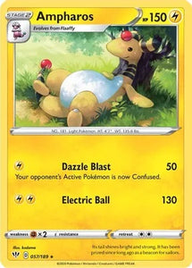 Pokemon TCG - DARKNESS ABLAZE - 057/189 - AMPHAROS - Reverse Holo - Rare