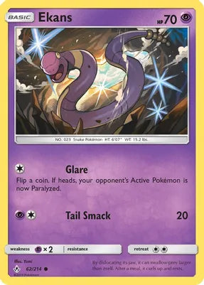 Pokemon TCG - UNBROKEN BONDS - 062/214 - EKANS - Common