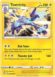 Pokemon TCG - DARKNESS ABLAZE - 063/189 - TOXTRICITY - Holo - Rare