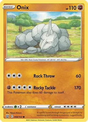 Pokemon TCG - BATTLE STYLES - 068/163 - ONIX - Common