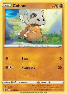 Pokemon TCG - BATTLE STYLES - 069/163 - CUBONE - Common