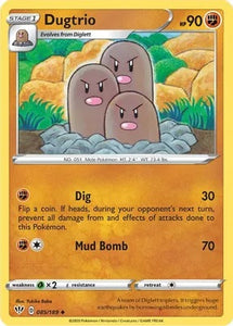 Pokemon TCG - DARKNESS ABLAZE - 085/189 - DUGTRIO - Reverse Holo - Uncommon