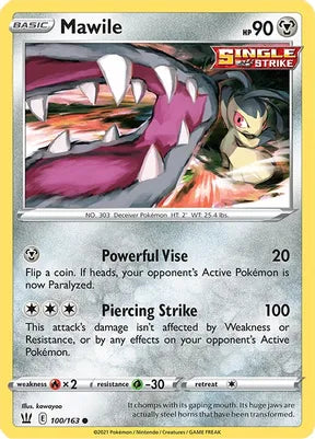 Pokemon TCG - BATTLE STYLES - 100/163 - MAWILE - Common