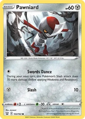 Pokemon TCG - BATTLE STYLES - 103/163 - PAWNIARD - Common