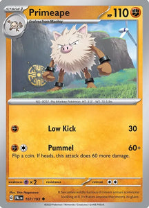 Pokemon TCG - PALDEA EVOLVED - 107/193 - PRIMEAPE - Uncommon