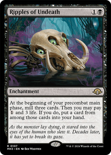 MODERN HORIZONS 3 - 107 RIPPLES OF UNDEATH - RARE BLACK MH3