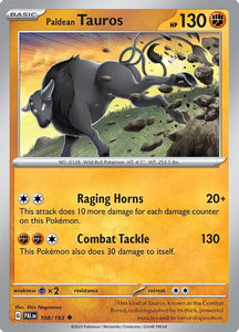 Pokemon TCG - PALDEA EVOLVED - 108/193 - PALDEAN TAUROS - Reverse Holo - Uncommon