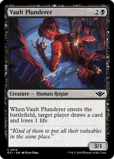 Outlaws Of Thunder Junction - 114 VAULT PLUNDERER - COMMON BLACK