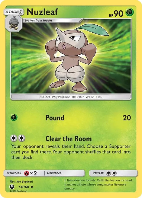 Pokemon TCG - CELESTIAL STORM - 013/168 - NUZLEAF - Uncommon