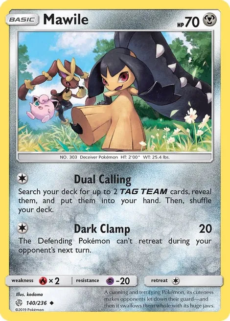 Pokemon TCG - COSMIC ECLIPSE - 140/236 - MAWILE - Uncommon