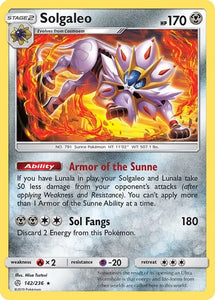 Pokemon TCG - COSMIC ECLIPSE - 142/168 - SOLGALEO - Holographic - Rare