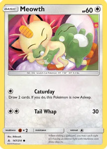 Pokemon TCG - UNBROKEN BONDS - 147/214 - MEOWTH - Common