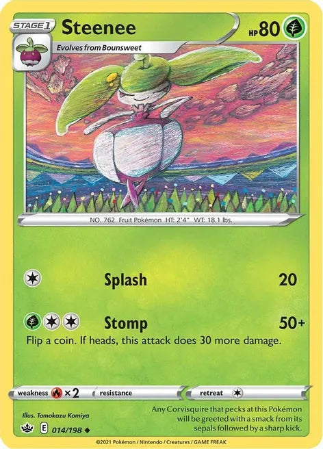 Pokemon TCG - CHILLING REIGN - 014/198 - STEENEE - Uncommon