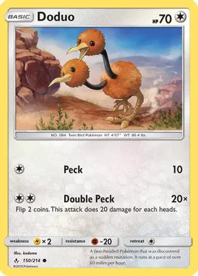 Pokemon TCG - UNBROKEN BONDS - 150/214 - DODUO - Common