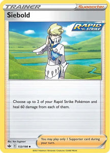 Pokemon TCG - CHILLING REIGN - 153/198 - SIEBOLD - Trainer