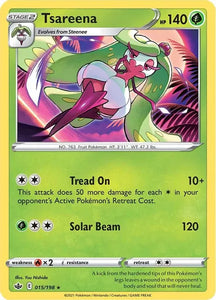 Pokemon TCG - CHILLING REIGN - 015/198 - TSAREENA - Reverse Holo - Rare