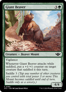 Outlaws Of Thunder Junction - 165 GIANT BEAVER - COMMON GREEN