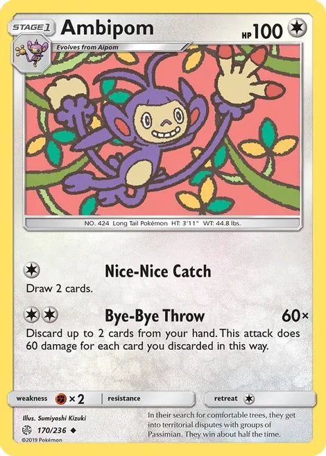 Pokemon TCG - COSMIC ECLIPSE - 170/236 - AMBIPOM - Uncommon