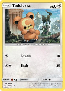 Pokemon TCG - COSMIC ECLIPSE - 171/236 - TEDDIURSA - Common