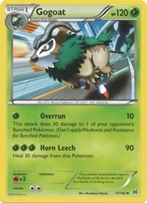 Pokemon TCG - BREAKTHROUGH - 017/162 - GOGOAT - Reverse Holo - Uncommon