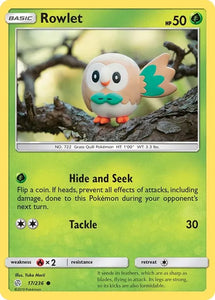 Pokemon TCG - COSMIC ECLIPSE - 017/236 - ROWLET - Common