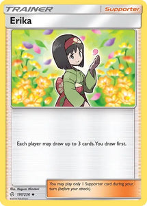 Pokemon TCG - COSMIC ECLIPSE - 191/236 - ERIKA - Trainer