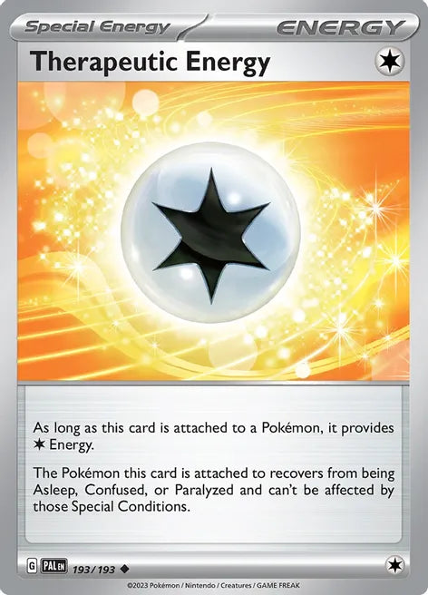 Pokemon TCG - PALDEA EVOLVED - 193/193 - THERAPEUTIC ENERGY - Reverse Holo - Special Energy