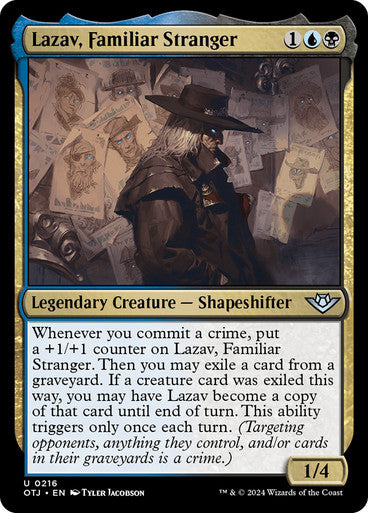 Outlaws Of Thunder Junction - 216 LAZAV, FAMILIAR STRANGER - UNCOMMON MULTI COLOUR