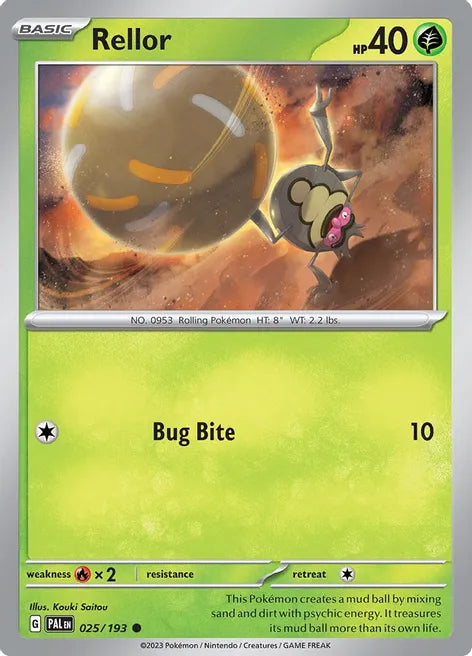 Pokemon TCG - PALDEA EVOLVED - 025/193 - RELLOR - Common