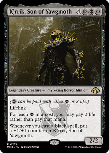 MODERN HORIZONS 3 - 274 K`RRIK, SON OF YAWGMOTH - RARE BLACK MH3