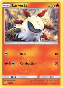 Pokemon TCG - COSMIC ECLIPSE - 034/236 - LARVESTA - Uncommon