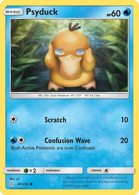 Pokemon TCG - COSMIC ECLIPSE - 040/236 - PSYDUCK - Common