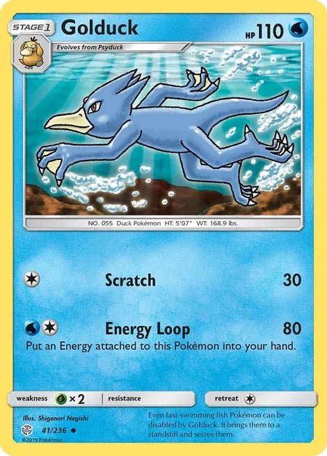 Pokemon TCG - COSMIC ECLIPSE - 041/236 - GOLDUCK - Uncommon