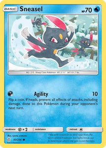 Pokemon TCG - COSMIC ECLIPSE - 043/236 - SNEASEL - Common