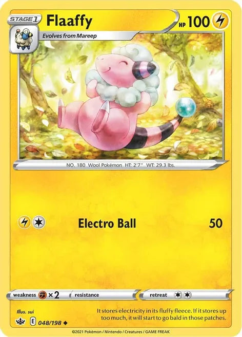 Pokemon TCG - CHILLING REIGN - 048/198 - FLAAFFY - Reverse Holo - Uncommon