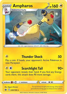 Pokemon TCG - CHILLING REIGN - 049/198 - AMPHAROS - Rare