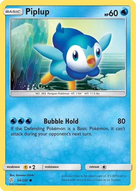 Pokemon TCG - COSMIC ECLIPSE - 054/236 - PIPLUP - Common